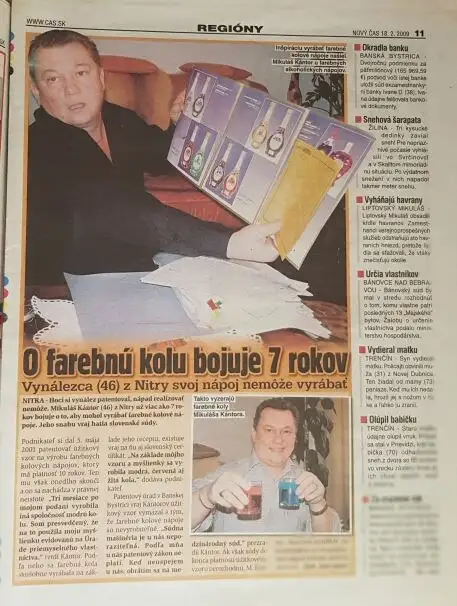 Nový Čas, 18. 2. 2009 – O farebnú kolu bojuje 7 rokov