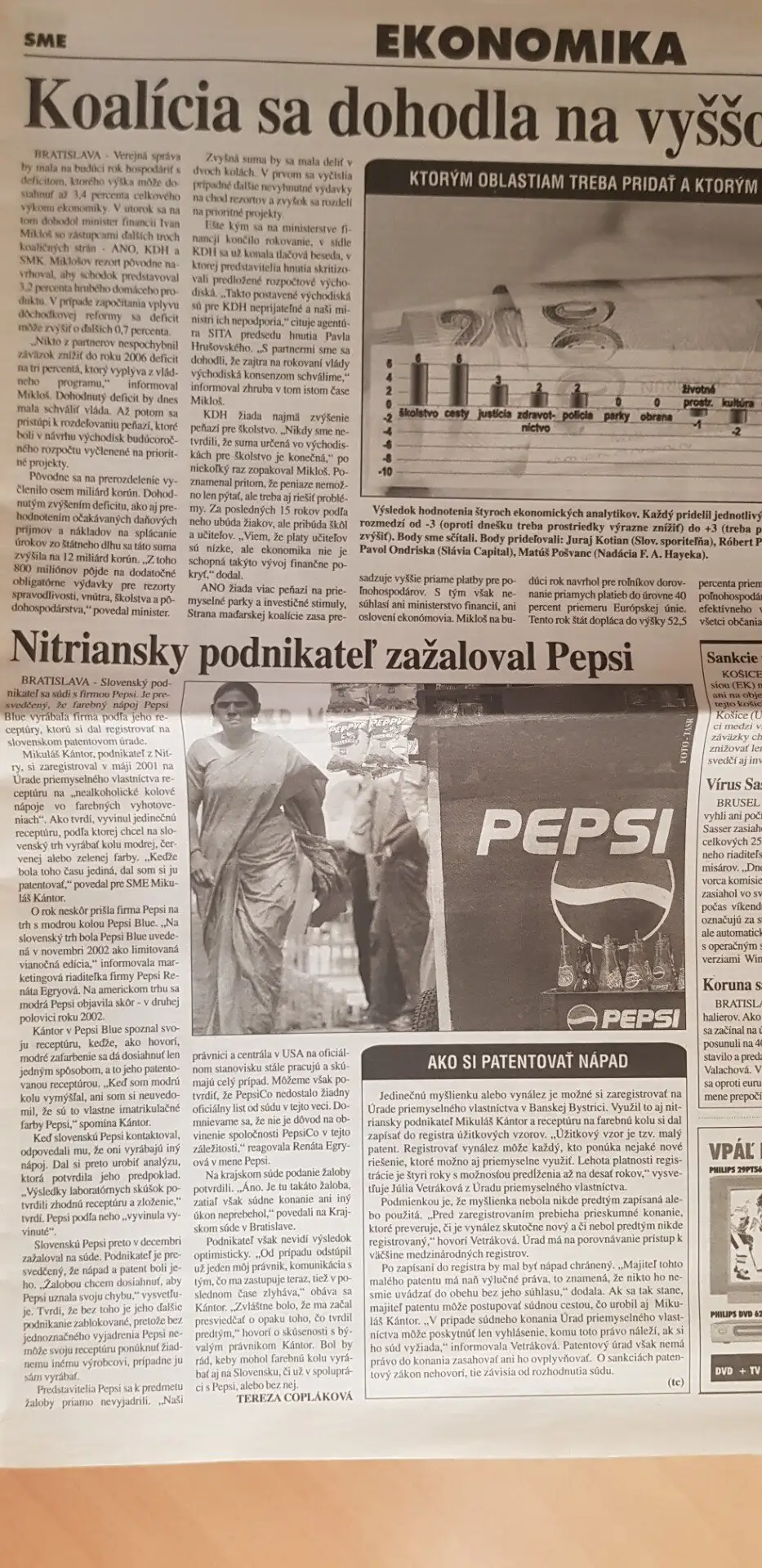 SME, Ekonomika – Nitriansky podnikateľ zažaloval Pepsi