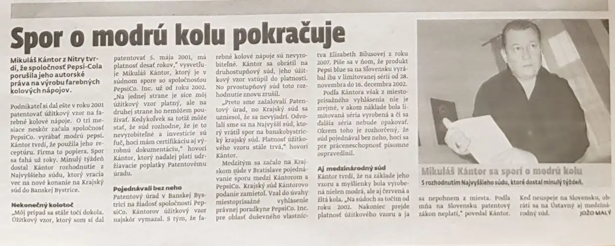 Spor o modrú kolu pokračuje